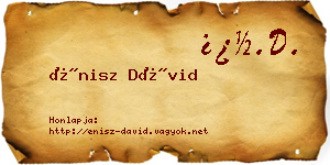 Énisz Dávid névjegykártya
