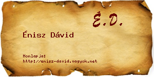 Énisz Dávid névjegykártya