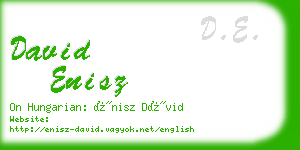 david enisz business card